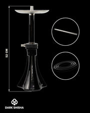 Narghilè Mr. Eds E46 Love Nero 52 cm in acciaio inox con tubo e boccaglio